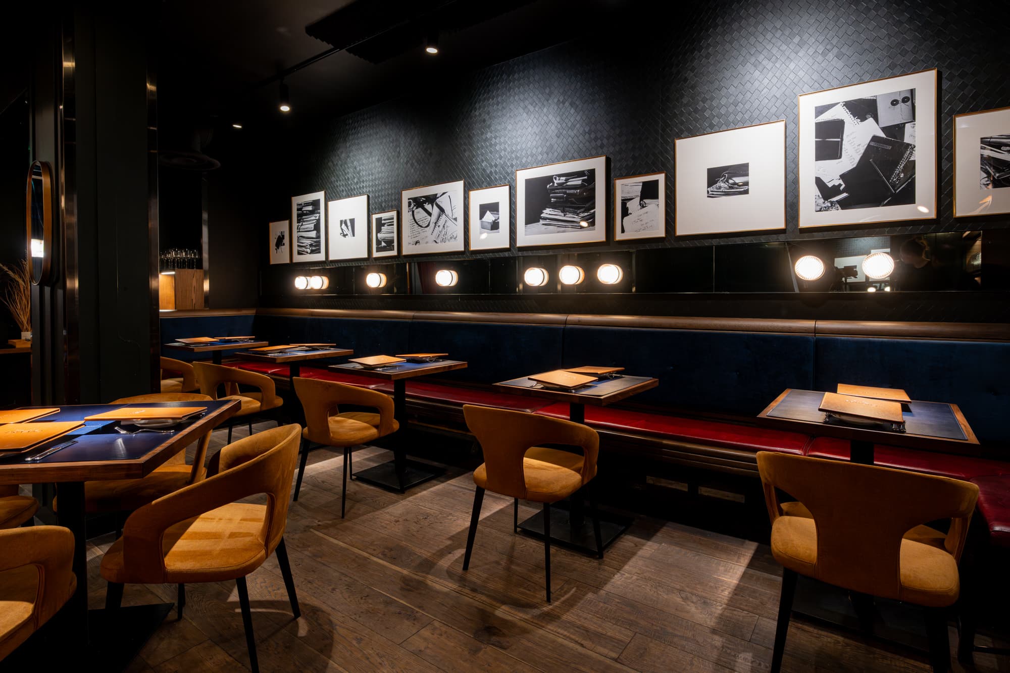 The intimate dining room at Pasta Privato
