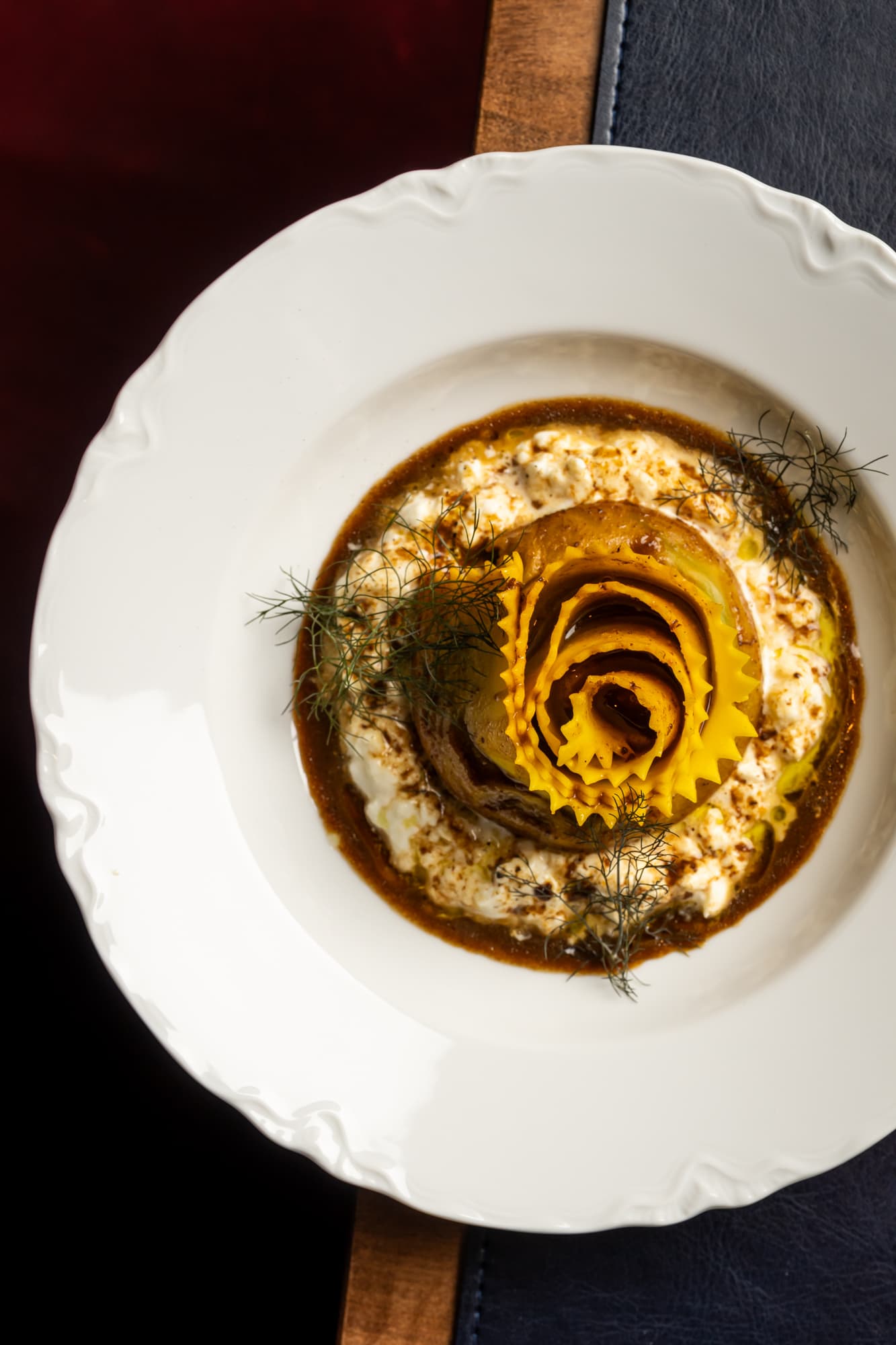 A plated pasta dish served for Pastalicious