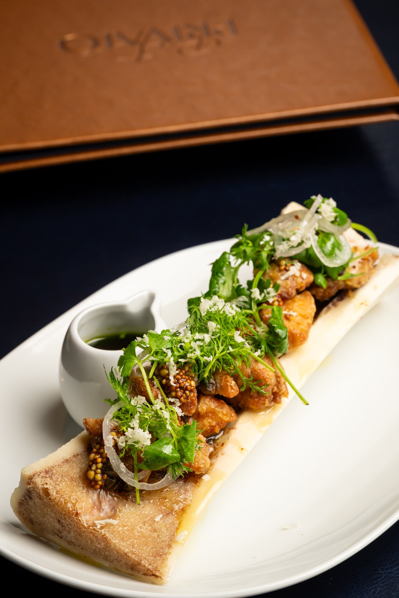 Bone marrow with sweetbreads and fresh herbs
